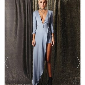 ‘Alexsi’ ice blue maxi playsuit